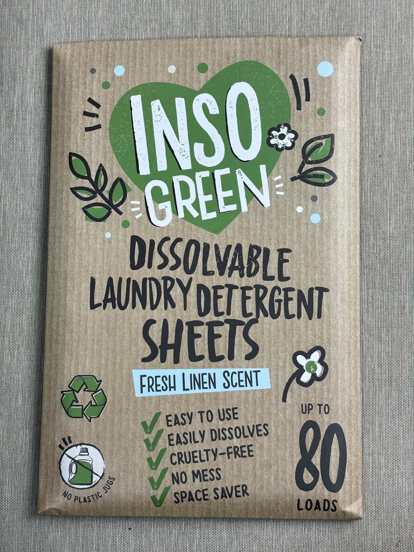 Hojas de Detergente Ecológico Inso Green